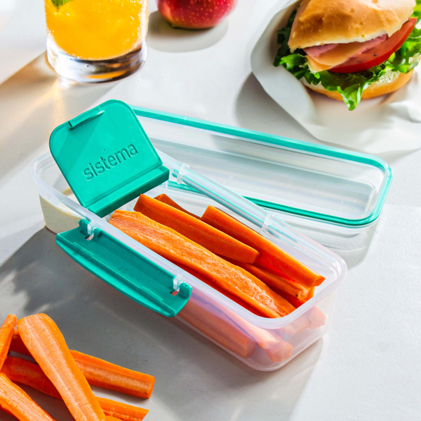 SISTEMA To Go Snack Attack 0,41 l miętowy - lunch box / śniadaniówka plastikowa dwukomorowa