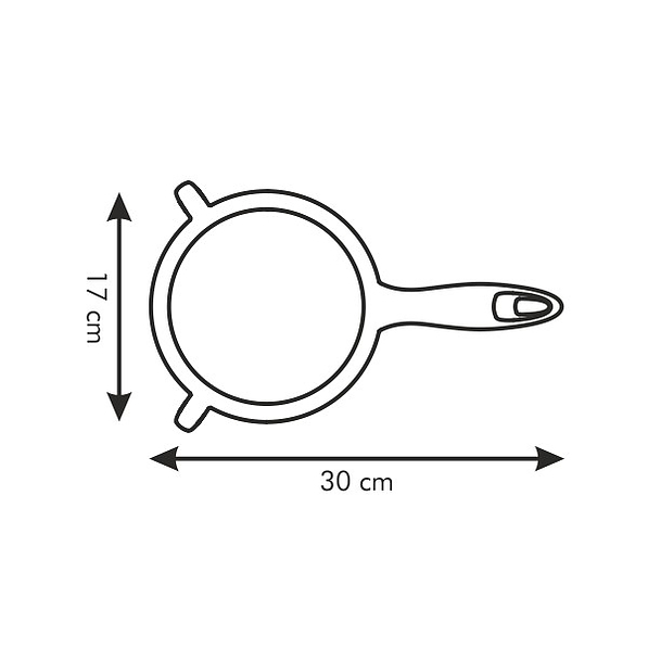 TESCOMA Presto 17 cm czerwone - sitko kuchenne plastikowe