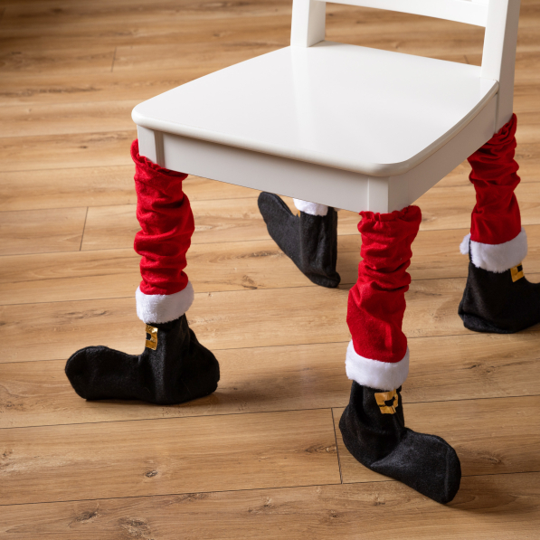 Skarpety na nogi krzesła lub stołu świąteczne 50 x 25 cm 4 szt.