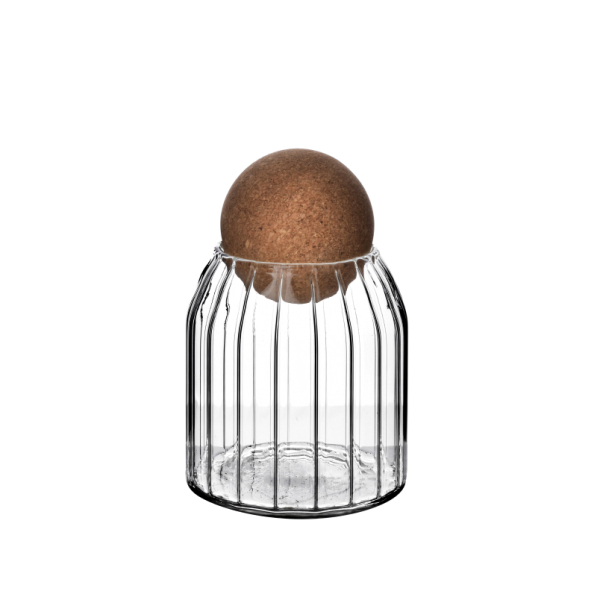 Słoik / Pojemnik na produkty sypkie ze szkła borokrzemowego z korkiem MODERN KITCHEN 0,47 l