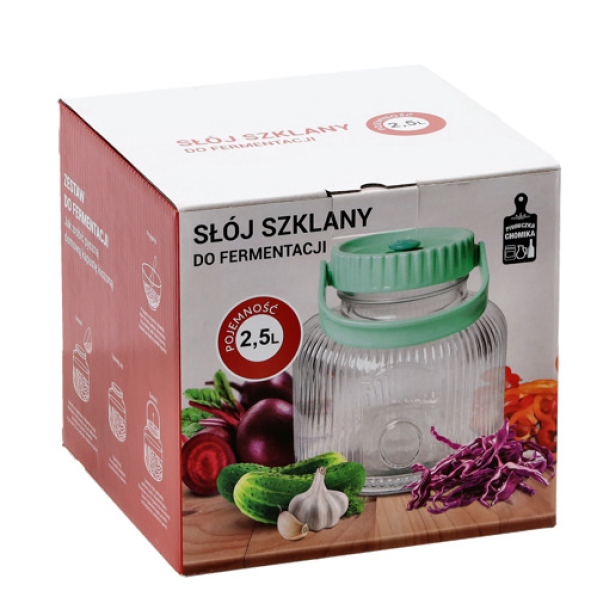 Słoik do kiszenia / fermentacji szklany 2,5 l