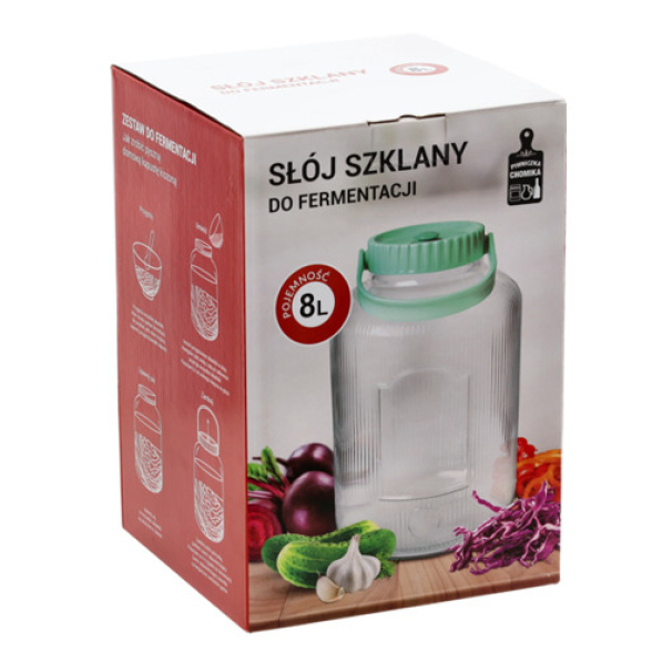 Słoik do kiszenia / fermentacji szklany 8 l