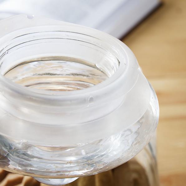 Słoik ozdobny na ciastka szklany z pokrywką DECOR KWADRAT 2,5 l