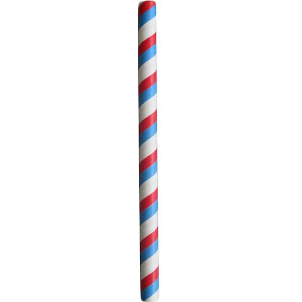 Słomki do napojów i drinków papierowe BAREQ BARBER BIAŁE 25 szt.