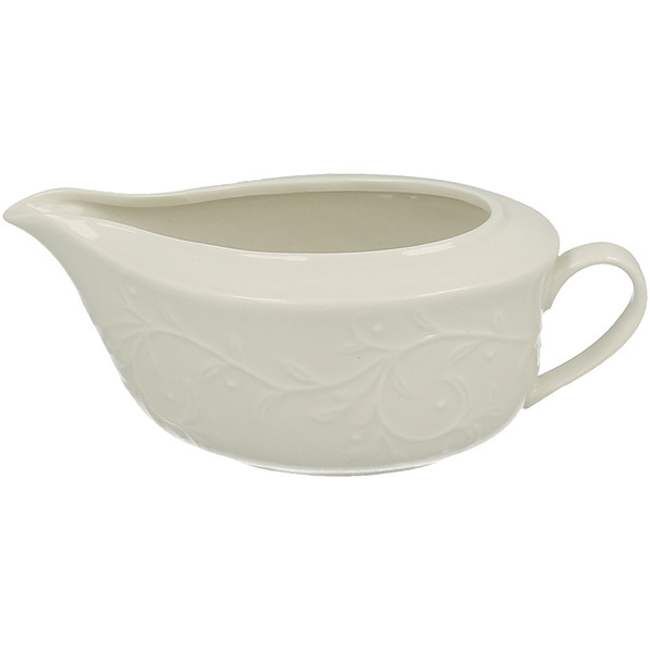 DUO Hemingway 350 ml biała - sosjerka porcelanowa