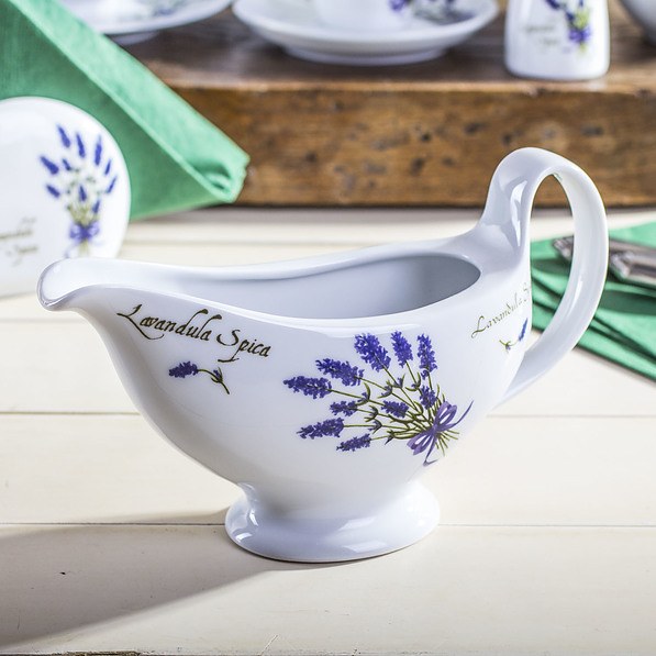 Sosjerka porcelanowa LUBIANA LAWENDA BIAŁA 350 ml