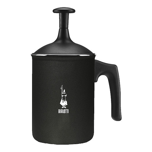 BIALETTI Tuttocrema czarny 0,16 l - spieniacz do mleka ręczny aluminiowy