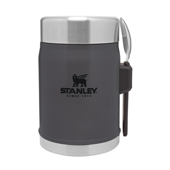 STANLEY Classic 0,4 l ciemnoszary - termos obiadowy ze stali nierdzewnej z łyżką
