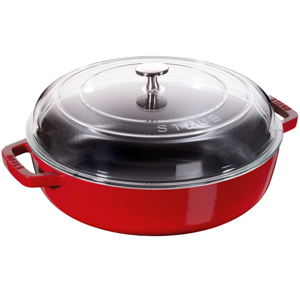 STAUB 24 cm - patelnia żeliwna z pokrywką