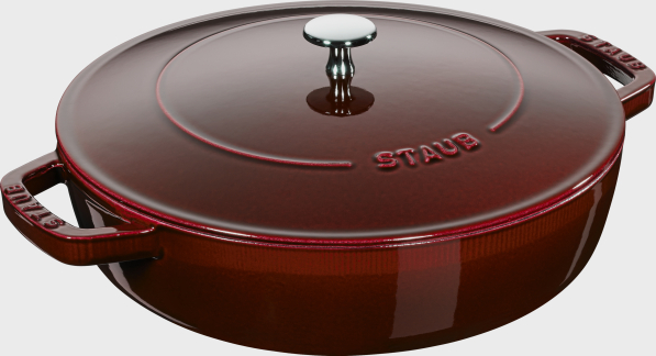 STAUB 24 cm - patelnia żeliwna z pokrywką
