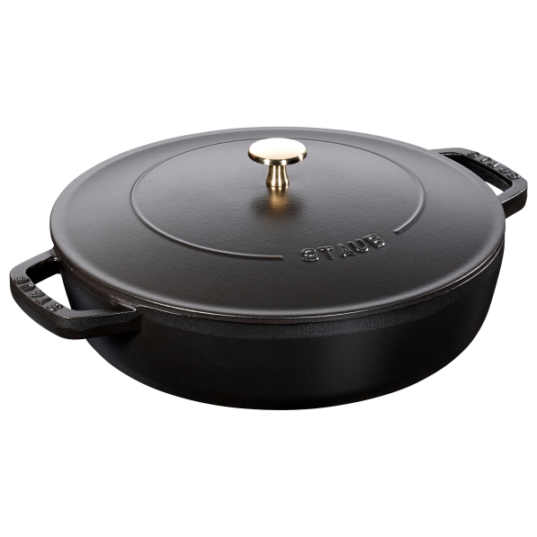 STAUB 24 cm - patelnia żeliwna z pokrywką