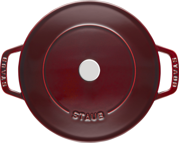 STAUB 28 cm - patelnia żeliwna z pokrywką
