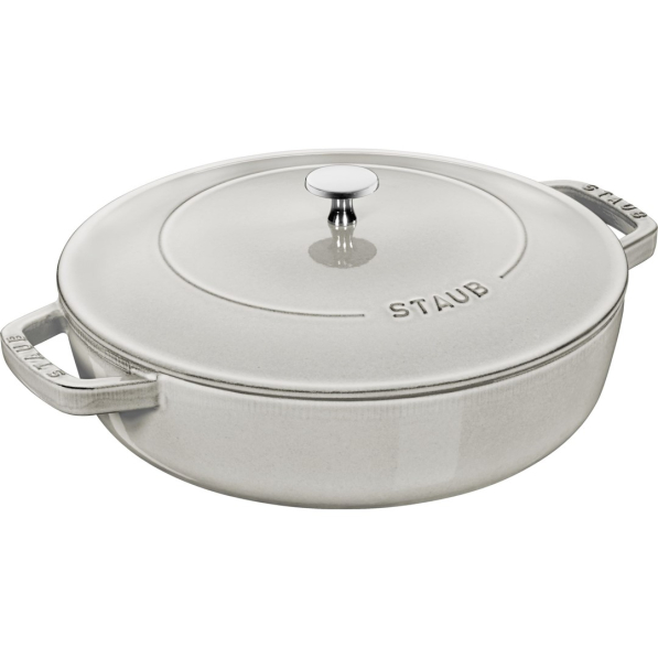 STAUB 28 cm - patelnia żeliwna z pokrywką