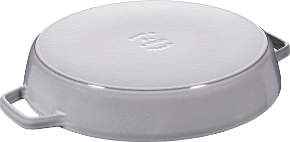 STAUB 34 cm - patelnia żeliwna emaliowana z dwoma uchwytami