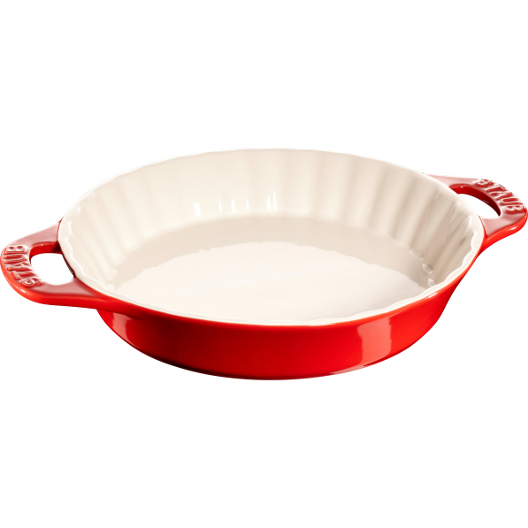 STAUB Cooking 28 cm czerwona - forma do pieczenia tarty ceramiczna