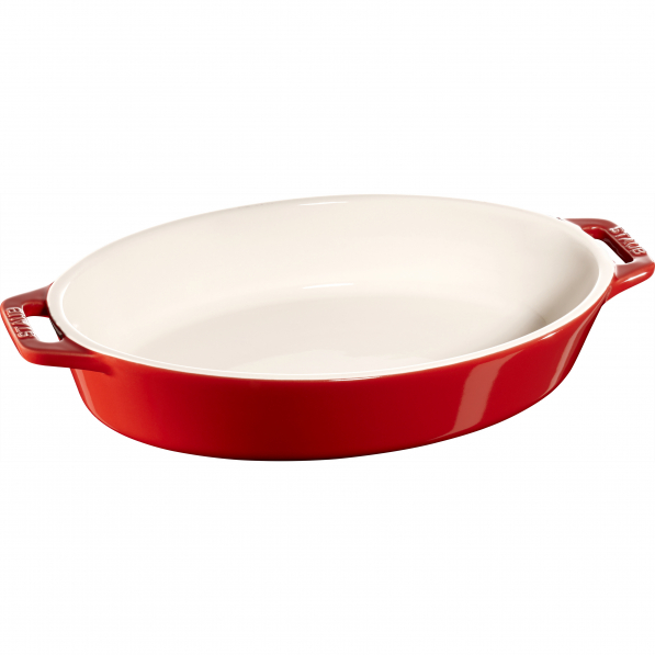 STAUB Cooking Oval 1,1 l czerwone - naczynie żaroodporne do zapiekania ceramiczne