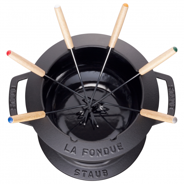 STAUB Fondue 1,6 l - zestaw do fondue żeliwny