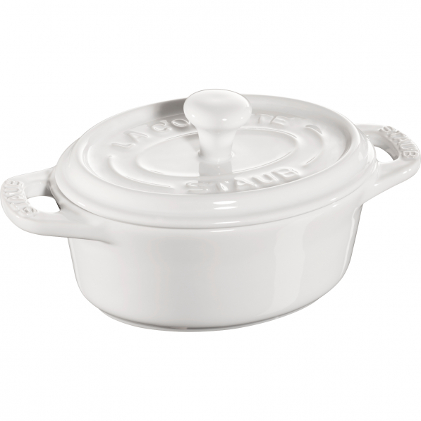 STAUB Gift Giving 200 ml biała - kokilka / naczynie do zapiekania ceramiczne z pokrywką