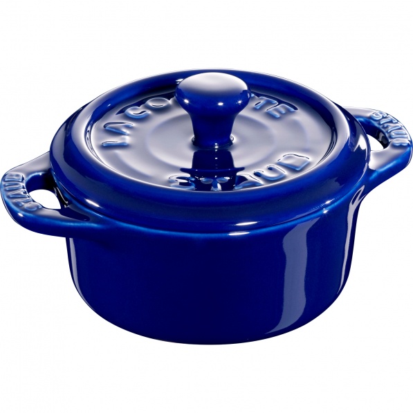 STAUB Gift Giving 200 ml granatowa - kokilka ceramiczna z pokrywką