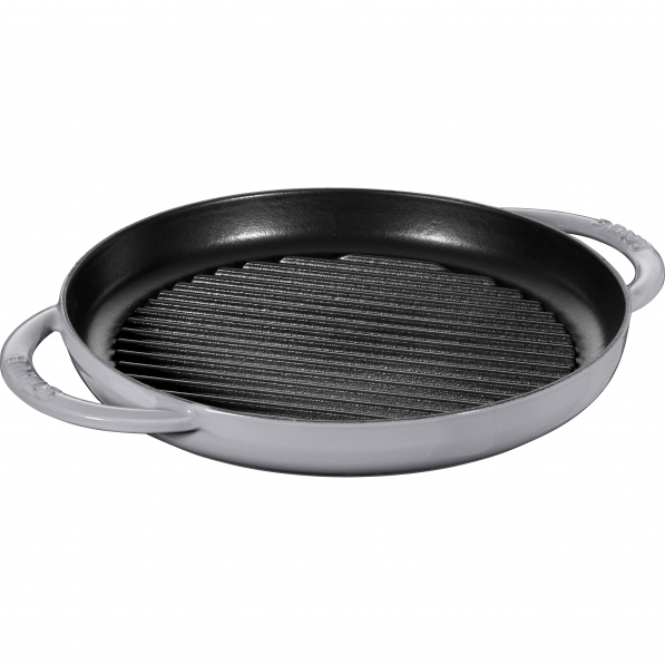 STAUB Grill Round 26 cm grafitowa - patelnia grillowa żeliwna