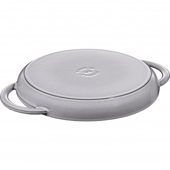 STAUB Grill Round 26 cm grafitowa - patelnia grillowa żeliwna