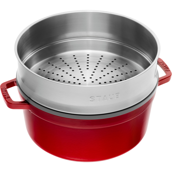 STAUB La Cocotte 3,8 l - garnek do gotowania na parze żeliwny z pokrywką