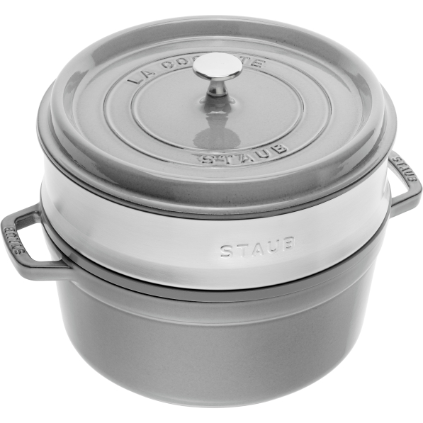 STAUB La Cocotte 3,8 l - garnek do gotowania na parze żeliwny z pokrywką