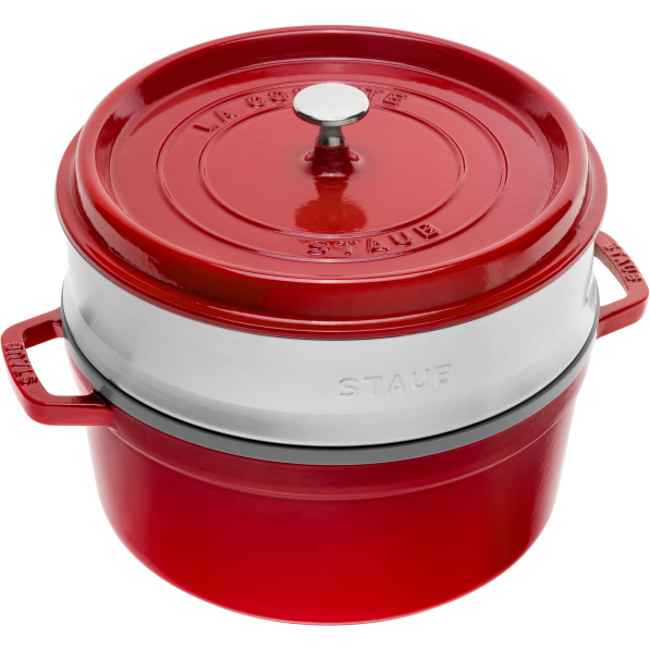 STAUB La Cocotte 3,8 l - garnek do gotowania na parze żeliwny z pokrywką