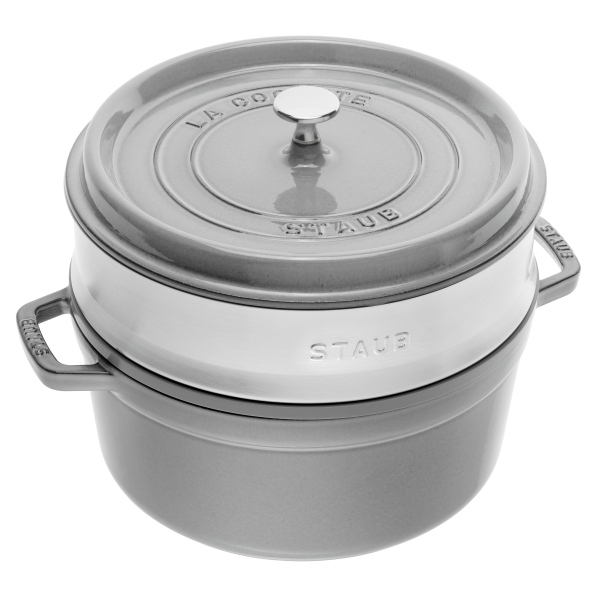STAUB La Cocotte 5,2 l - garnek do gotowania na parze żeliwny z pokrywką