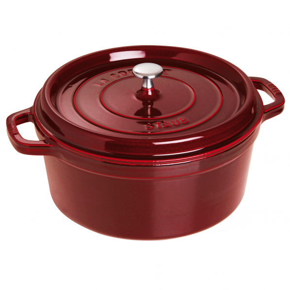 STAUB La Cocotte 6,7 l żurawinowy - garnek żeliwny z pokrywką