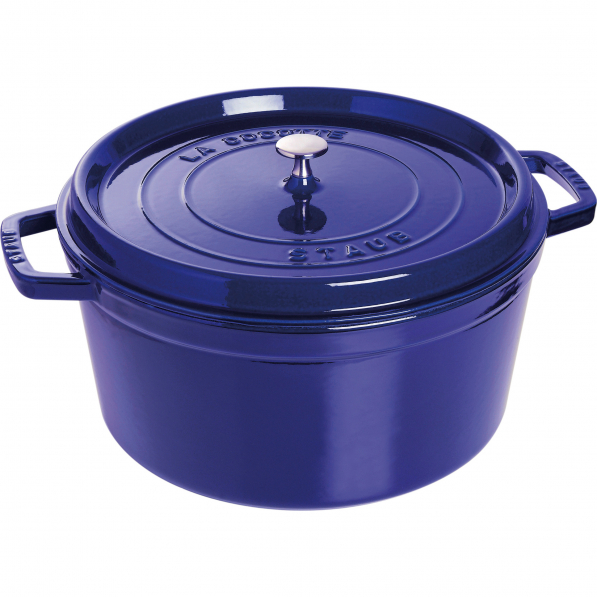 STAUB La Cocotte 8,35 l niebieski - garnek żeliwny z pokrywką