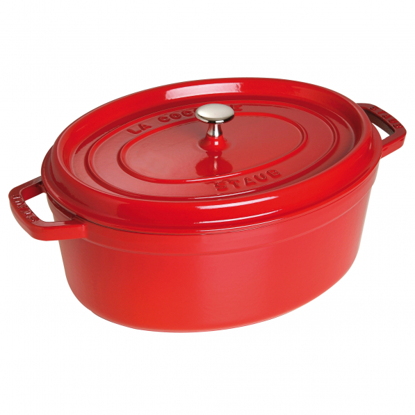 STAUB La Cocotte 8 l czerwony - garnek żeliwny/brytfanna z pokrywką