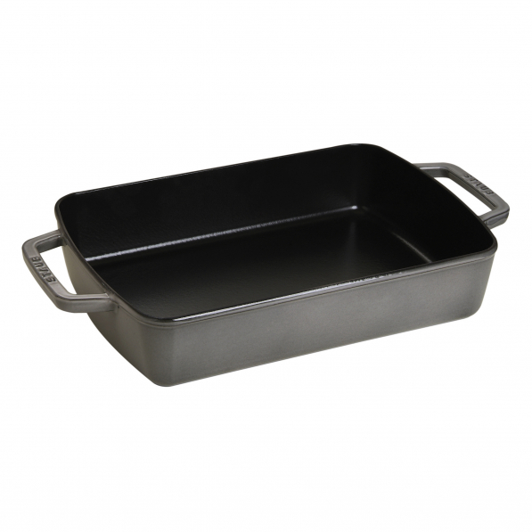 STAUB Rectangular 30 x 20 cm szara - brytfanna żeliwna