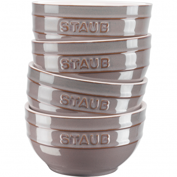 STAUB Serving 0,4 l 4 szt. grafitowe - miski kuchenne ceramiczne