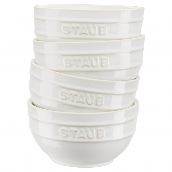 STAUB Serving 0,7 l 4 szt. białe - miski kuchenne ceramiczne