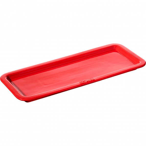 STAUB Serving 36 x 14 cm czerwona - taca ceramiczna