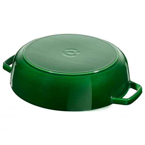 STAUB Stewing 28 cm zielona - patelnia żeliwna z pokrywką