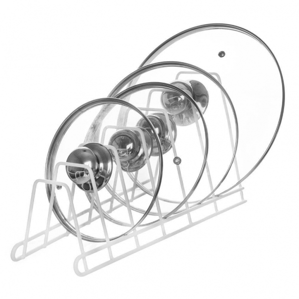 Stojak na pokrywki metalowy LID RACK WHITE