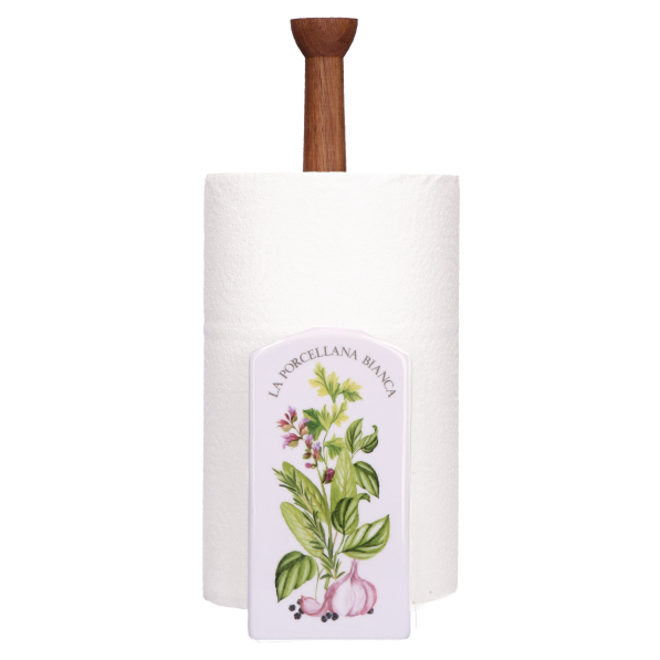 LA PORCELLANA BIANCA Conserva 32 cm - stojak na ręcznik papierowy drewniany