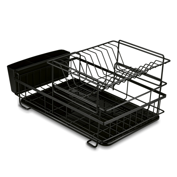Suszarka do naczyń z pojemnikiem na sztućce metalowa TADAR 43 x 29,5 cm