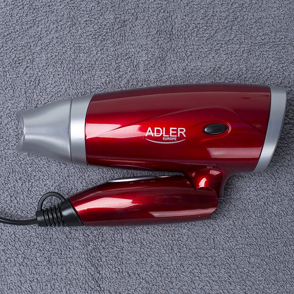 ADLER Secador 1400 W czerwona -suszarka do włosów turystyczna elektryczna plastikowa
