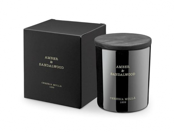 Świeca zapachowa sojowa w słoiku CERERIA MOLLA BOUTIQUE AMBER AND SANDALWOOD 600 g