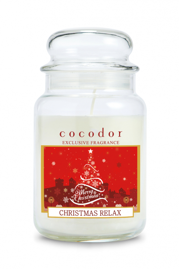 Świeca zapachowa w szkle świąteczna COCODOR CHRISTMAS RELAX 550 g
