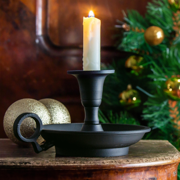 Świecznik aluminiowy CANDLESTICK OLDFASHIONED BLACK