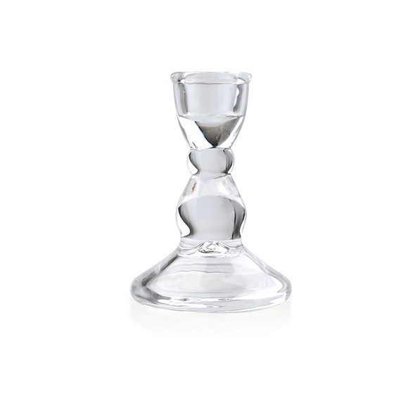 Świecznik na nóżce szklany GLAMOUR 8,5 cm