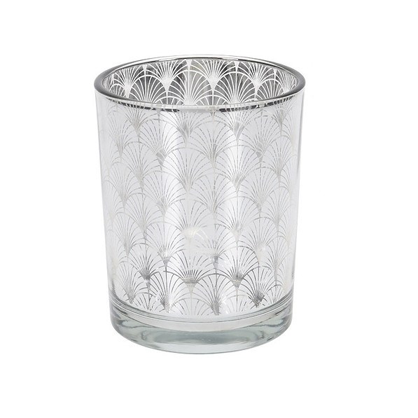 Świecznik na tealighty szklany HOLDER BIAŁY 12,5 cm