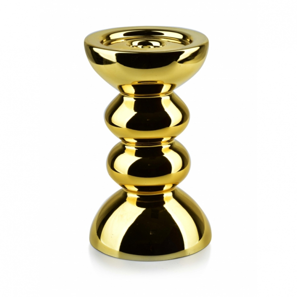 Świecznik szklany MONDEX RITA GOLD 20,5 cm