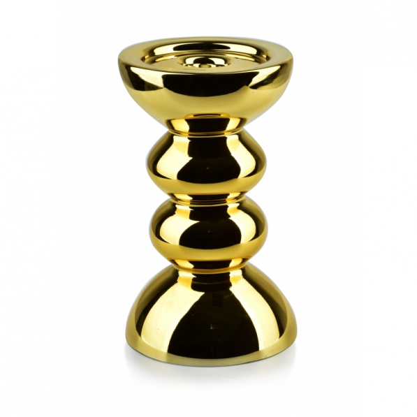 Świecznik szklany MONDEX RITA GOLD 20,5 cm