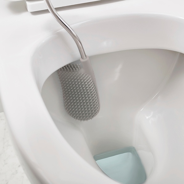 JOSEPH JOSEPH Flex biało-szara - szczotka do wc z pojemnikiem plastikowym i miejscem na detergenty