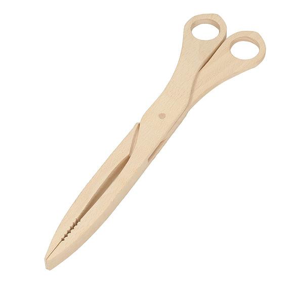 Szczypce kuchenne drewniane ODELO PLIERS BRĄZOWE 27,5 cm